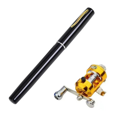 Outdoor Portable Mini Pen Fishing Rod Telescopic Pocket Pen Fishing Rod Mini Fishing Pole Fishing Accessories