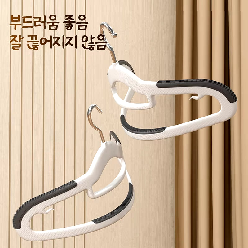 10PCS Clothes Hanging Household Hangers Non-Slip Dormitory Bedroom Special Storage Clothes Hanging No Trace