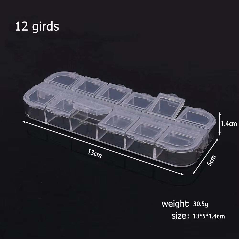 6-32 Compartments Plastic Storage Box Organizer Jewelry Container with Dividers for Beads Art DIY Crafts Sewing Jewelry Supplies