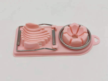 Multifunctional Egg Cutter Stainless Steel Egg Slicer Sectioner Cutter Mold Flower-Shape Luncheon Meat Cutter Kitchen Gadgets