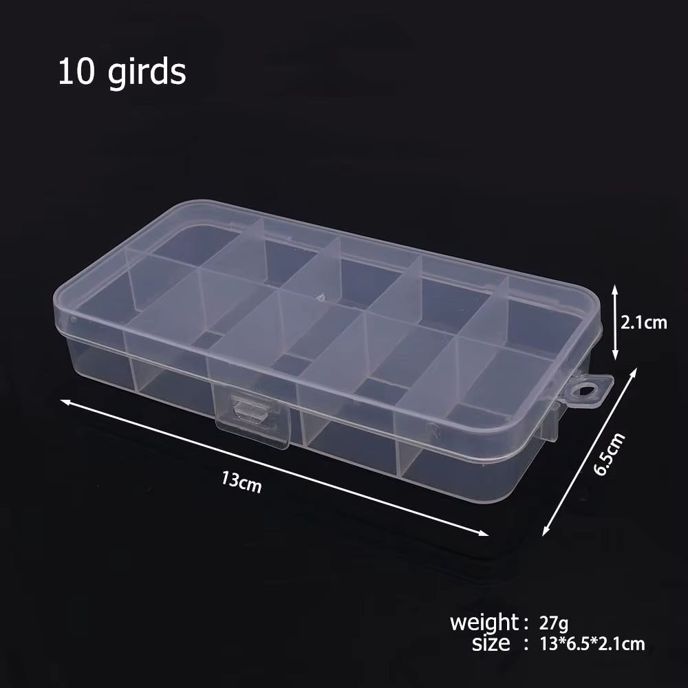 6-32 Compartments Plastic Storage Box Organizer Jewelry Container with Dividers for Beads Art DIY Crafts Sewing Jewelry Supplies