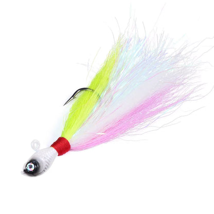 Inchiku Jig Head Sea Fishing Wobbler Bait Multicolor Trout Bass Jig Fishing Head Hook Fishing Bucktail Jig Fishing Accessories