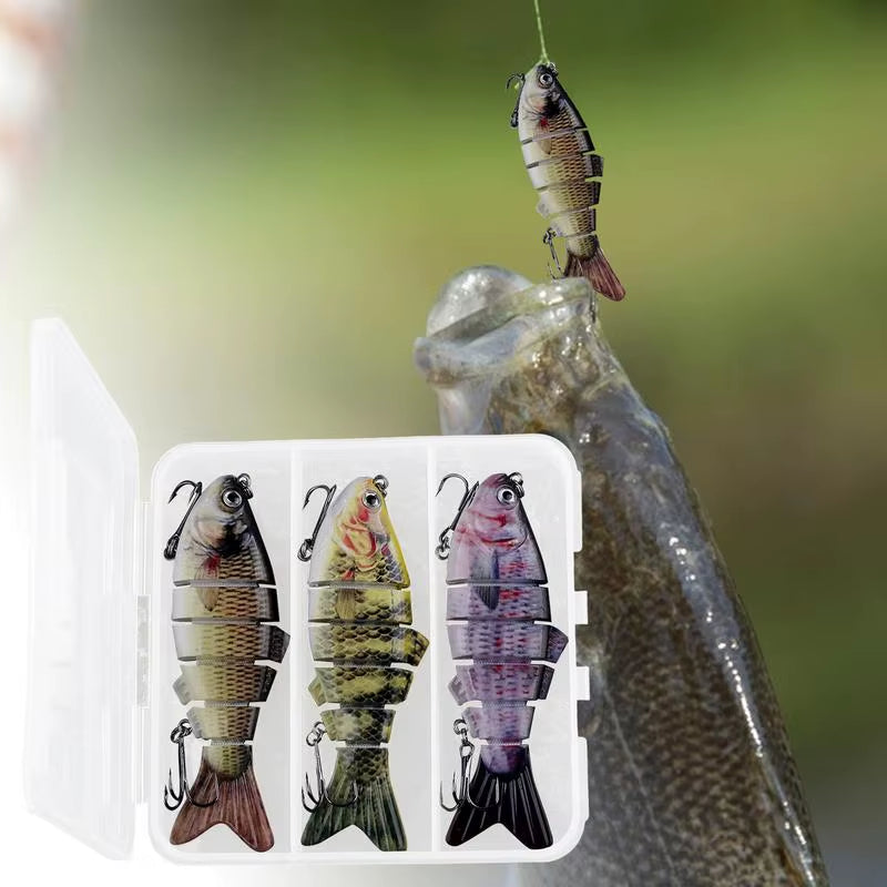 Outdoor Fishing Lures Reflective Realistic Fishing Bait 3D-Eyed Fishing Lures Artificial Bait Fishing Tool for Reservoir Fishing