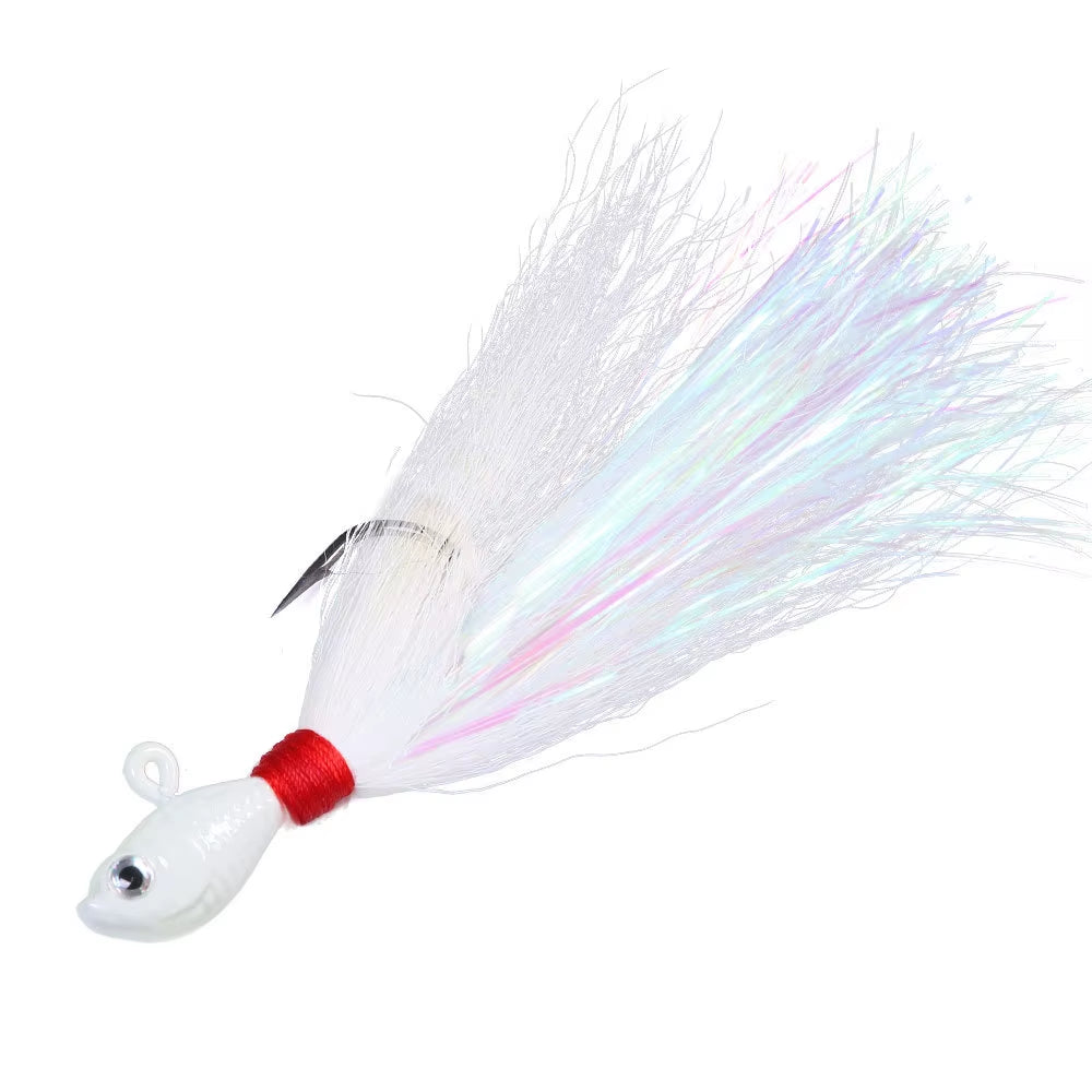 Inchiku Jig Head Sea Fishing Wobbler Bait Multicolor Trout Bass Jig Fishing Head Hook Fishing Bucktail Jig Fishing Accessories