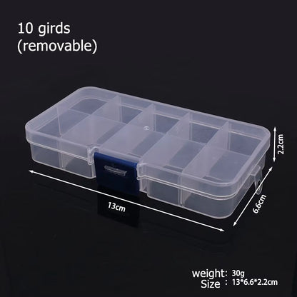 6-32 Compartments Plastic Storage Box Organizer Jewelry Container with Dividers for Beads Art DIY Crafts Sewing Jewelry Supplies