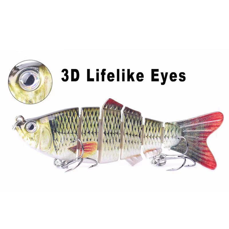 Outdoor Fishing Lures Reflective Realistic Fishing Bait 3D-Eyed Fishing Lures Artificial Bait Fishing Tool for Reservoir Fishing