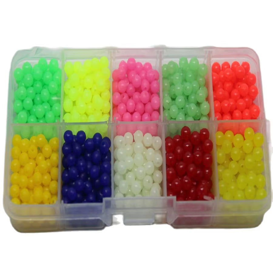 Glow Fishing Beads 1000PCS 5Mm Plastic Floating Fishing Beads Luminous Fishing Weight Carp Fishing Accessories for Carp Fishing