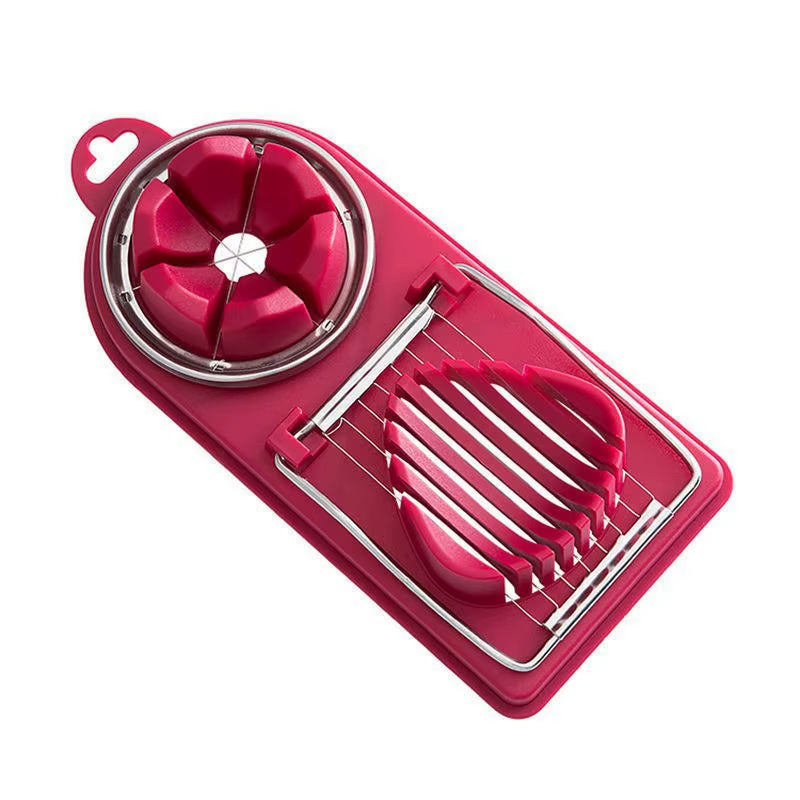 Multifunctional Egg Cutter Stainless Steel Egg Slicer Sectioner Cutter Mold Flower-Shape Luncheon Meat Cutter Kitchen Gadgets