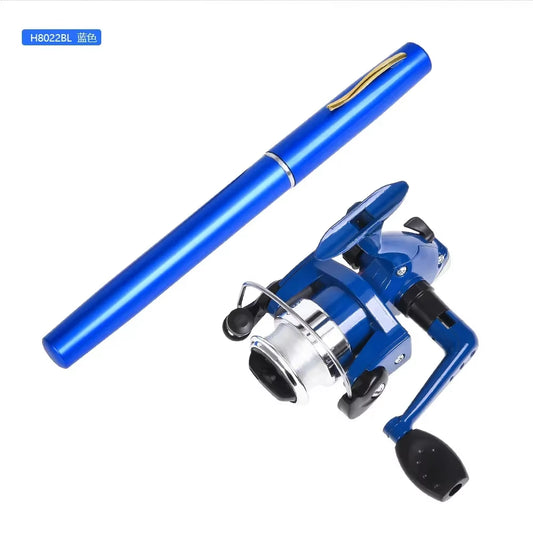 1Set Pen Fishing Rod Spinning Wheel Fishing Wheel Portable Pocket Ice Fishing Rod Sea Rod Fishing Gear Telescopic Fishing Rod