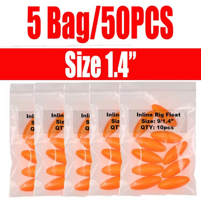 50Pcs Fishing Bobber Float Catfish Fishing Rig Float Buoyancy Saltwater Fishing Floats Fishing Accessory