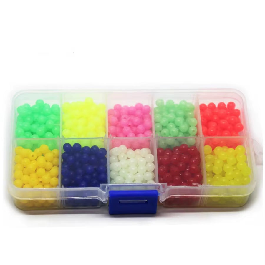 Glow Fishing Beads 1000PCS 5Mm Plastic Floating Fishing Beads Luminous Fishing Weight Carp Fishing Accessories for Carp Fishing