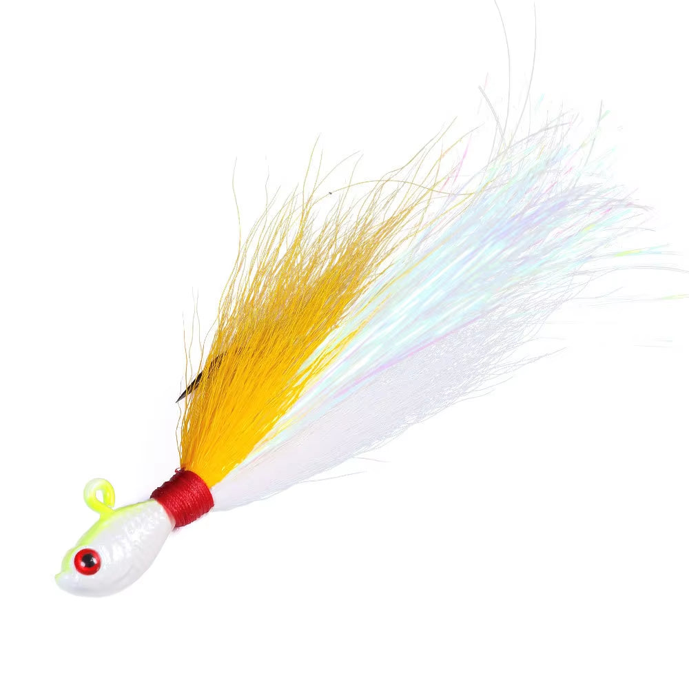 Inchiku Jig Head Sea Fishing Wobbler Bait Multicolor Trout Bass Jig Fishing Head Hook Fishing Bucktail Jig Fishing Accessories