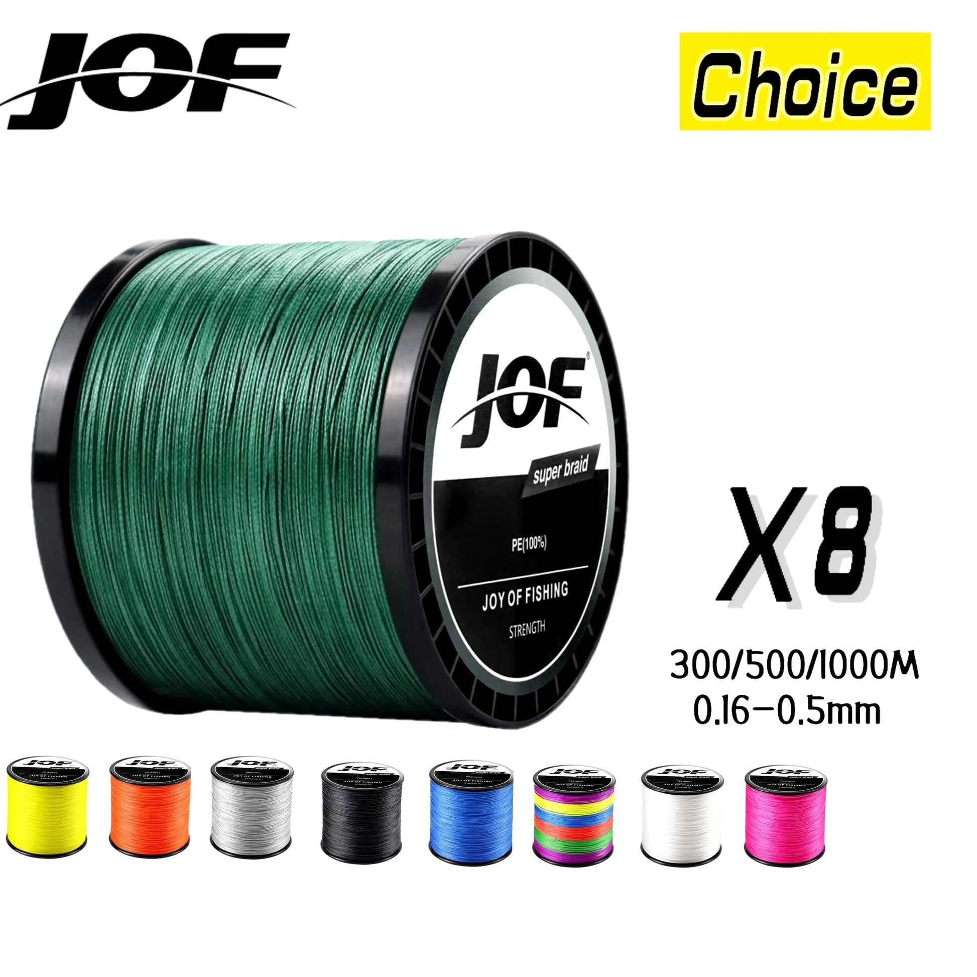 300M-1000M 8 Strand Braided Outdoor Fishing Line Sea Fishing Ice Fishing River Fishing Rock Fishing Fishing Gear 22-88LB X8