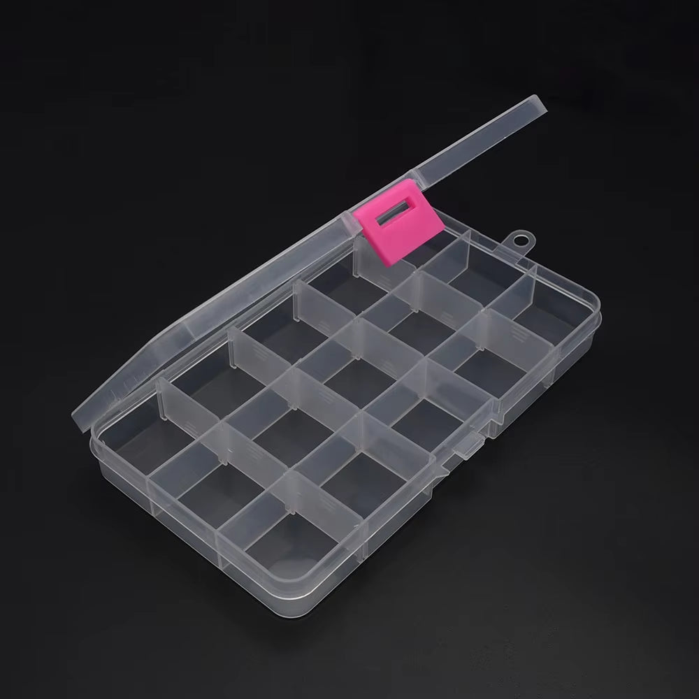 6-32 Compartments Plastic Storage Box Organizer Jewelry Container with Dividers for Beads Art DIY Crafts Sewing Jewelry Supplies