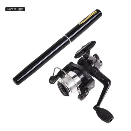 1Set Pen Fishing Rod Spinning Wheel Fishing Wheel Portable Pocket Ice Fishing Rod Sea Rod Fishing Gear Telescopic Fishing Rod