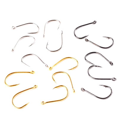 100PCS Fishing Hook with Loop Barbed Crucian Carp Fishing Hook Luyatai Fishing Sea Fishing Hook Set Sea Fishing Accessories