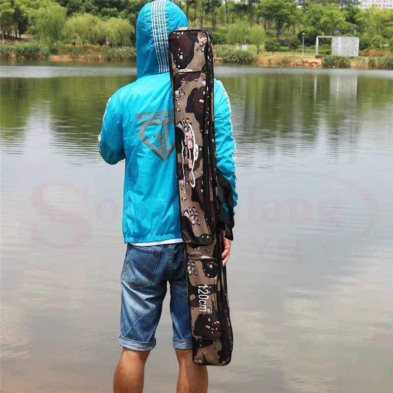 80Cm 120Cm Large Capacity Fishing Bag Fishing Tackle Fishing Rod Fishing Reel Storage Bag Fishing Rod Carrier