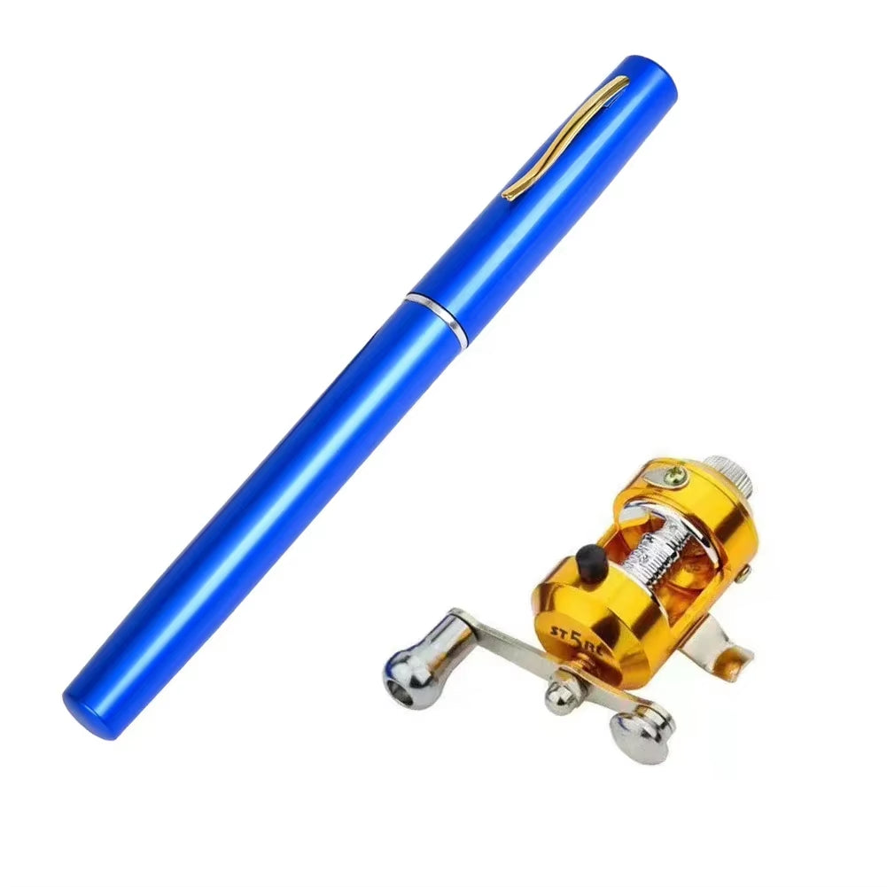 Outdoor Portable Mini Pen Fishing Rod Telescopic Pocket Pen Fishing Rod Mini Fishing Pole Fishing Accessories