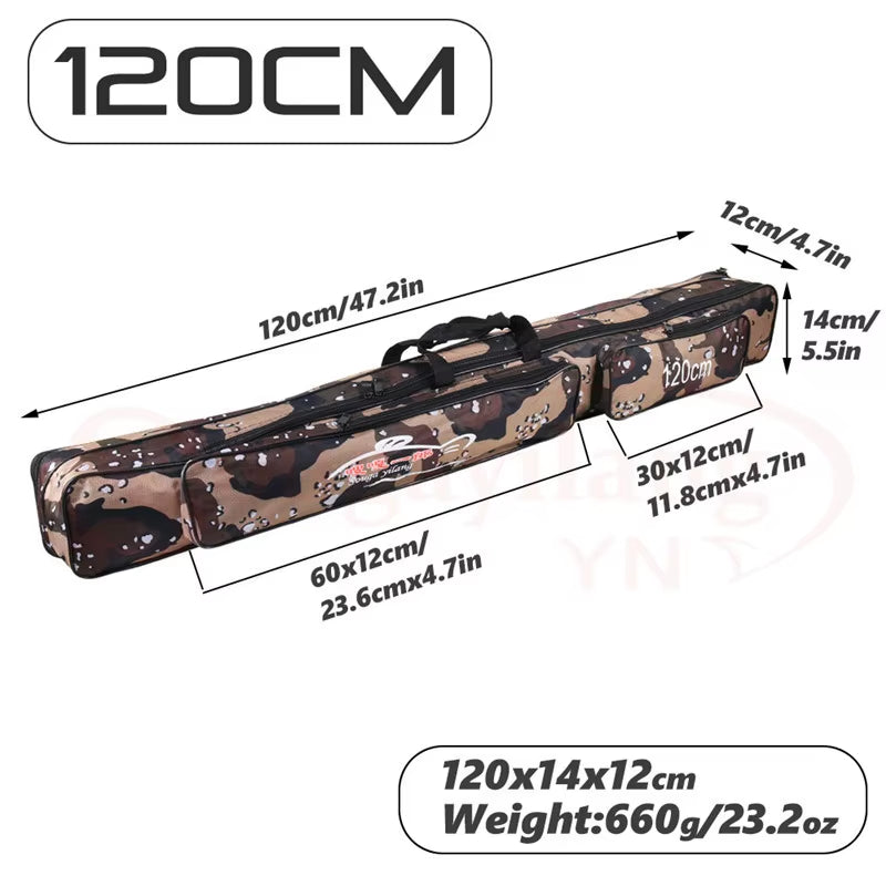 80Cm 120Cm Large Capacity Fishing Bag Fishing Tackle Fishing Rod Fishing Reel Storage Bag Fishing Rod Carrier