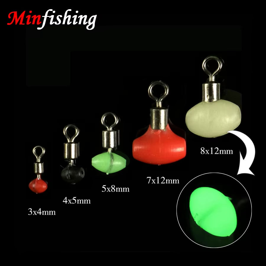 25Pcs Fishing Swivels with Fishing Bead Rolling Swivels Fishing Hooks Connector Fishing Tackle