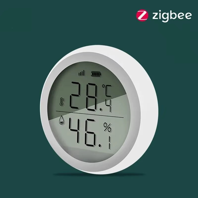 Tuya Smart Zigbee Thermometer Home Indoor Temperature and Humidity Sensor with LCD Display APP Voice Control